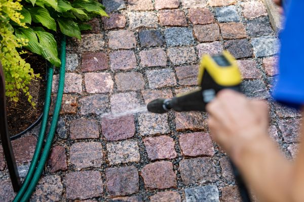 Paver Sidewalk Cleaning in Newport Beach